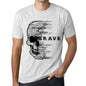Mens Vintage Tee Shirt Graphic T Shirt Anxiety Skull Brave Vintage White - Vintage White / Xs / Cotton - T-Shirt