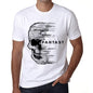 Mens Vintage Tee Shirt Graphic T Shirt Anxiety Skull Fantast White - White / Xs / Cotton - T-Shirt