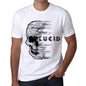 Mens Vintage Tee Shirt Graphic T Shirt Anxiety Skull Lucid White - White / Xs / Cotton - T-Shirt