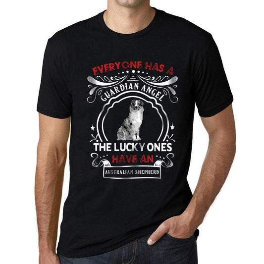 Mens Vintage Tee Shirt Graphic T Shirt Australian Shepherd Dog Deep Black - Deep Black / Xs / Cotton - T-Shirt