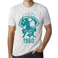 Mens Vintage Tee Shirt Graphic T Shirt Baseball Since 1980 Vintage White - Vintage White / Xs / Cotton - T-Shirt
