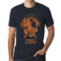 Mens Vintage Tee Shirt Graphic T Shirt Baseball Since 2002 Navy - Navy / Xs / Cotton - T-Shirt