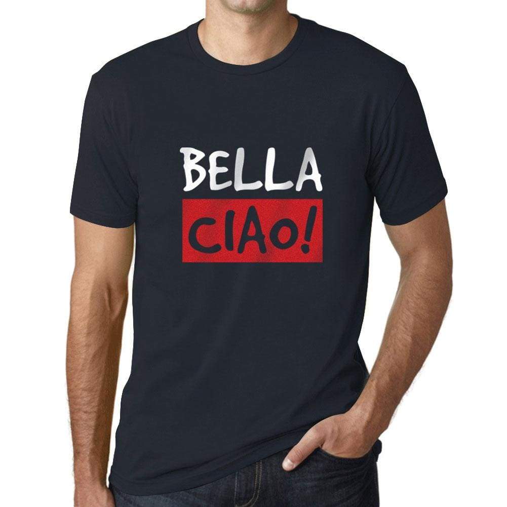 Mens Vintage Tee Shirt Graphic T Shirt Bella Ciao Navy - Navy / Xs / Cotton - T-Shirt
