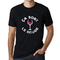 Men's Vintage Tee Shirt Graphic T shirt Ça Sort le Rouge Deep Black