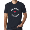 Men's Vintage Tee Shirt Graphic T shirt Ça Sort le Rouge Navy
