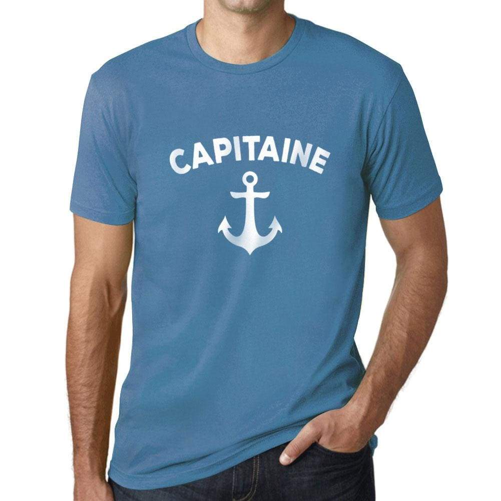 Mens Vintage Tee Shirt Graphic T Shirt Capitaine Aqua - Aqua / Xs / Cotton - T-Shirt