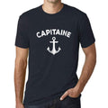 Men's Vintage Tee Shirt Graphic T shirt Capitaine Navy Round Neck