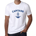 Men's Vintage Tee Shirt Graphic T shirt Capitaine White