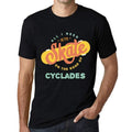 Men's Vintage Tee Shirt Graphic T shirt Cyclades Black