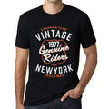 Men's Vintage Tee Shirt Graphic T shirt Genuine Riders 1977 Deep Black