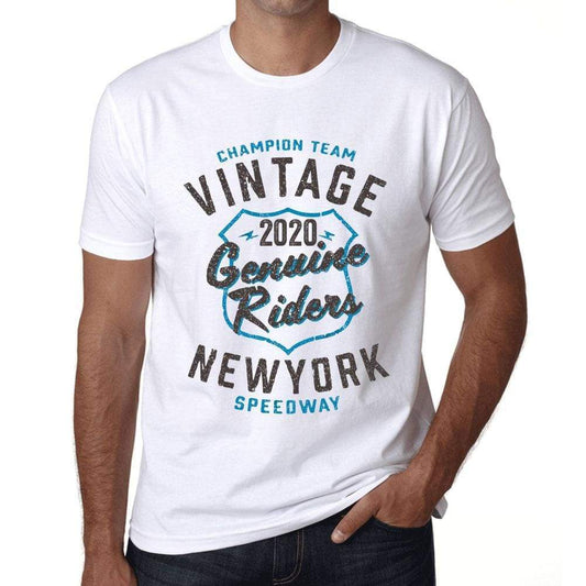 Mens Vintage Tee Shirt Graphic T Shirt Genuine Riders 2020 White - White / Xs / Cotton - T-Shirt