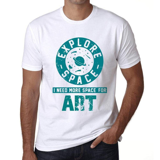 Mens Vintage Tee Shirt Graphic T Shirt I Need More Space For Art White - White / Xs / Cotton - T-Shirt
