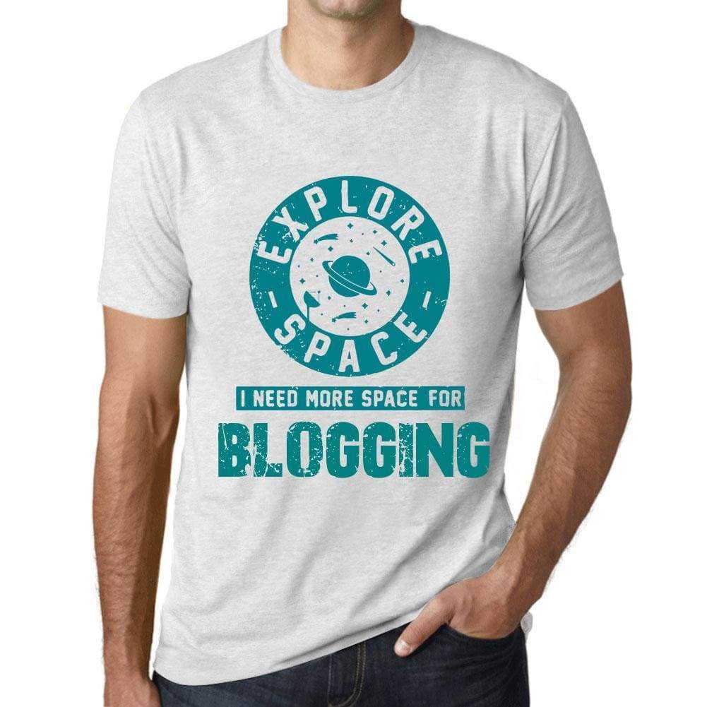 Mens Vintage Tee Shirt Graphic T Shirt I Need More Space For Blogging Vintage White - Vintage White / Xs / Cotton - T-Shirt