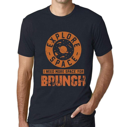 Mens Vintage Tee Shirt Graphic T Shirt I Need More Space For Brunch Navy - Navy / Xs / Cotton - T-Shirt
