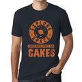 Men's Vintage Tee Shirt Graphic T shirt I Need More Space For CAKES Navy