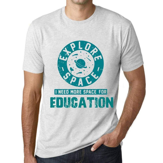 Mens Vintage Tee Shirt Graphic T Shirt I Need More Space For Education Vintage White - Vintage White / Xs / Cotton - T-Shirt