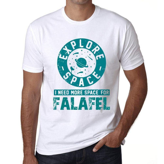 Men’s Vintage Tee Shirt <span>Graphic</span> T shirt I Need More Space For FALAFEL White - ULTRABASIC