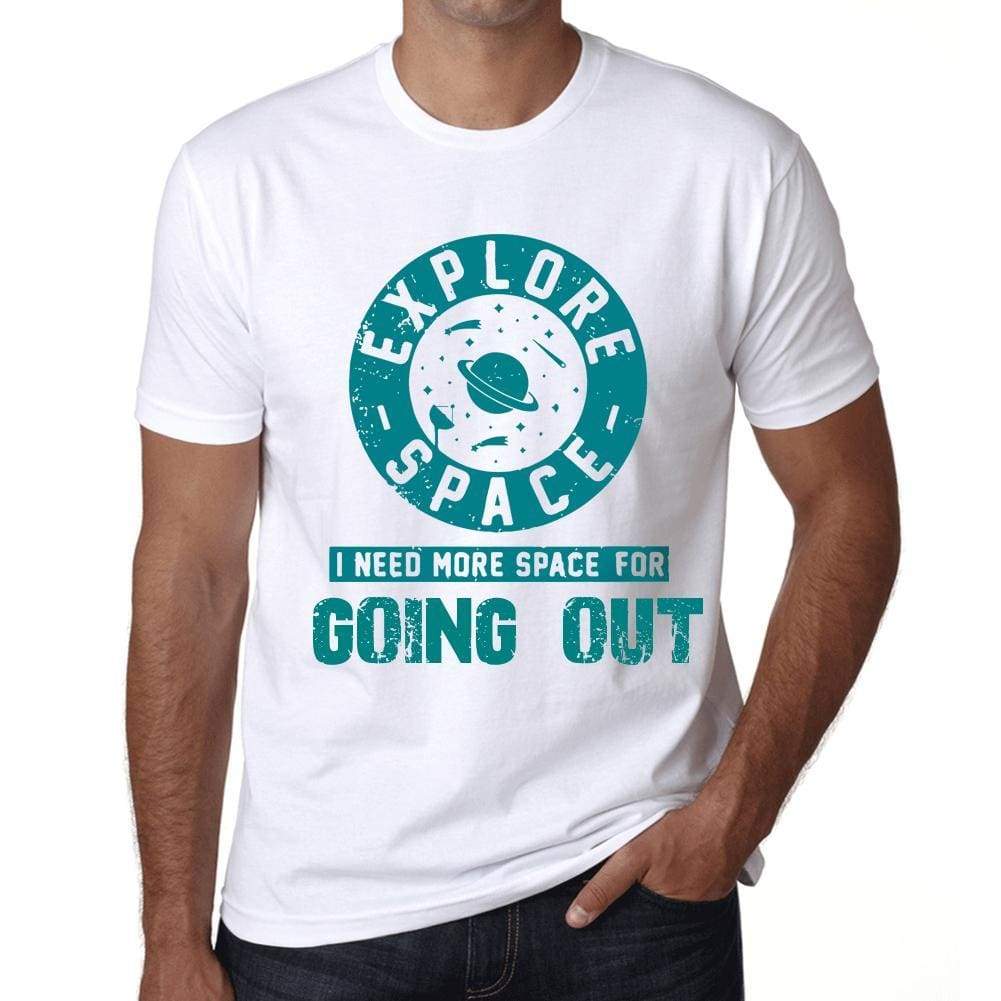 Mens Vintage Tee Shirt Graphic T Shirt I Need More Space For Going Out White - White / Xs / Cotton - T-Shirt