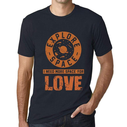 Mens Vintage Tee Shirt Graphic T Shirt I Need More Space For Love Navy - Navy / Xs / Cotton - T-Shirt