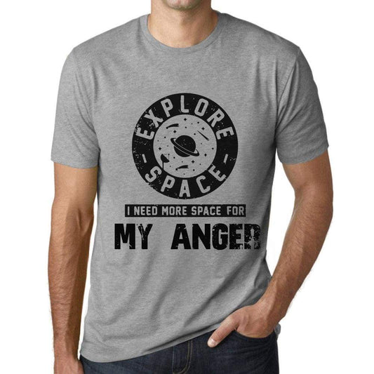 Mens Vintage Tee Shirt Graphic T Shirt I Need More Space For My Anger Grey Marl - Grey Marl / Xs / Cotton - T-Shirt