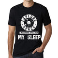 Men's Vintage Tee Shirt Graphic T shirt I Need More Space For MY SLEEP Deep Black White Text