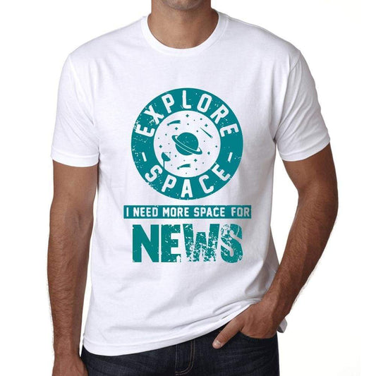Mens Vintage Tee Shirt Graphic T Shirt I Need More Space For News White - White / Xs / Cotton - T-Shirt