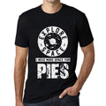 Men's Vintage Tee Shirt Graphic T shirt I Need More Space For PIES Deep Black White Text