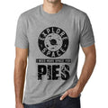 Men's Vintage Tee Shirt Graphic T shirt I Need More Space For PIES Grey Marl