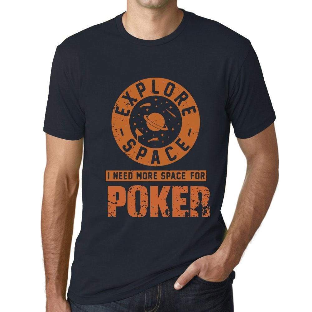 Mens Vintage Tee Shirt Graphic T Shirt I Need More Space For Poker Navy - Navy / Xs / Cotton - T-Shirt