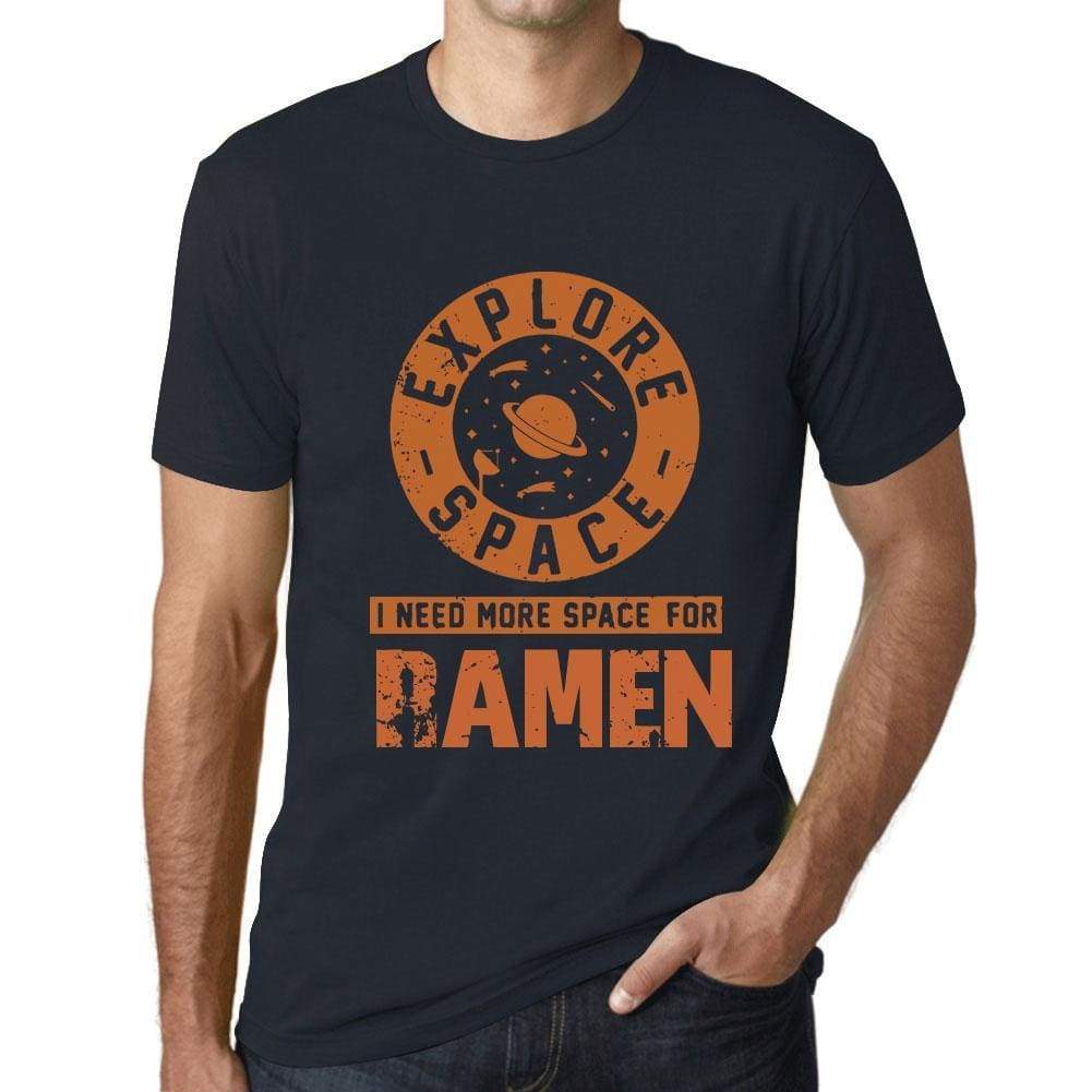 Mens Vintage Tee Shirt Graphic T Shirt I Need More Space For Ramen Navy - Navy / Xs / Cotton - T-Shirt