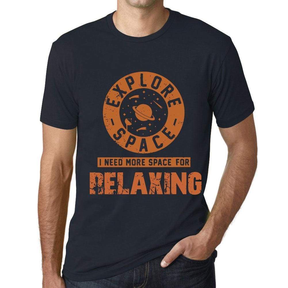 Mens Vintage Tee Shirt Graphic T Shirt I Need More Space For Relaxing Navy - Navy / Xs / Cotton - T-Shirt