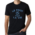 Men's Vintage Tee Shirt Graphic T shirt Le Foot C'est la Vie Deep Black