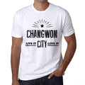 Men's Vintage Tee Shirt Graphic T shirt Live It Love It CHANGWON White