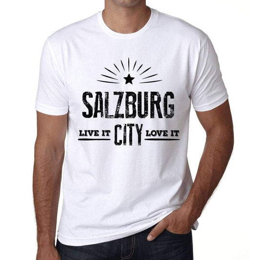Mens Vintage Tee Shirt Graphic T Shirt Live It Love It Salzburg White - White / Xs / Cotton - T-Shirt