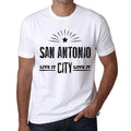 Men's Vintage Tee Shirt Graphic T shirt Live It Love It SAN ANTONIO White