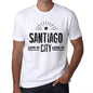 Mens Vintage Tee Shirt Graphic T Shirt Live It Love It Santiago White - White / Xs / Cotton - T-Shirt