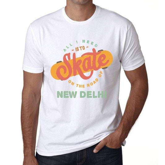 Mens Vintage Tee Shirt Graphic T Shirt New Delhi White - White / Xs / Cotton - T-Shirt