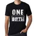 Men's Vintage Tee Shirt Graphic T shirt One BIRTH Deep Black
