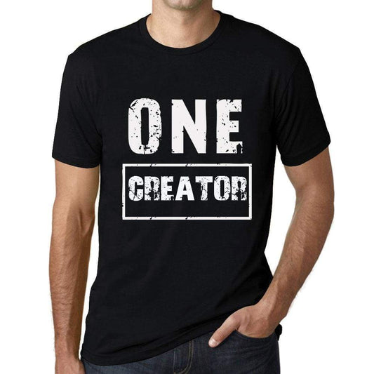 Men’s Vintage Tee Shirt <span>Graphic</span> T shirt One CREATOR Deep Black - ULTRABASIC