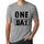 Men’s Vintage Tee Shirt <span>Graphic</span> T shirt One DAY Grey Marl - ULTRABASIC