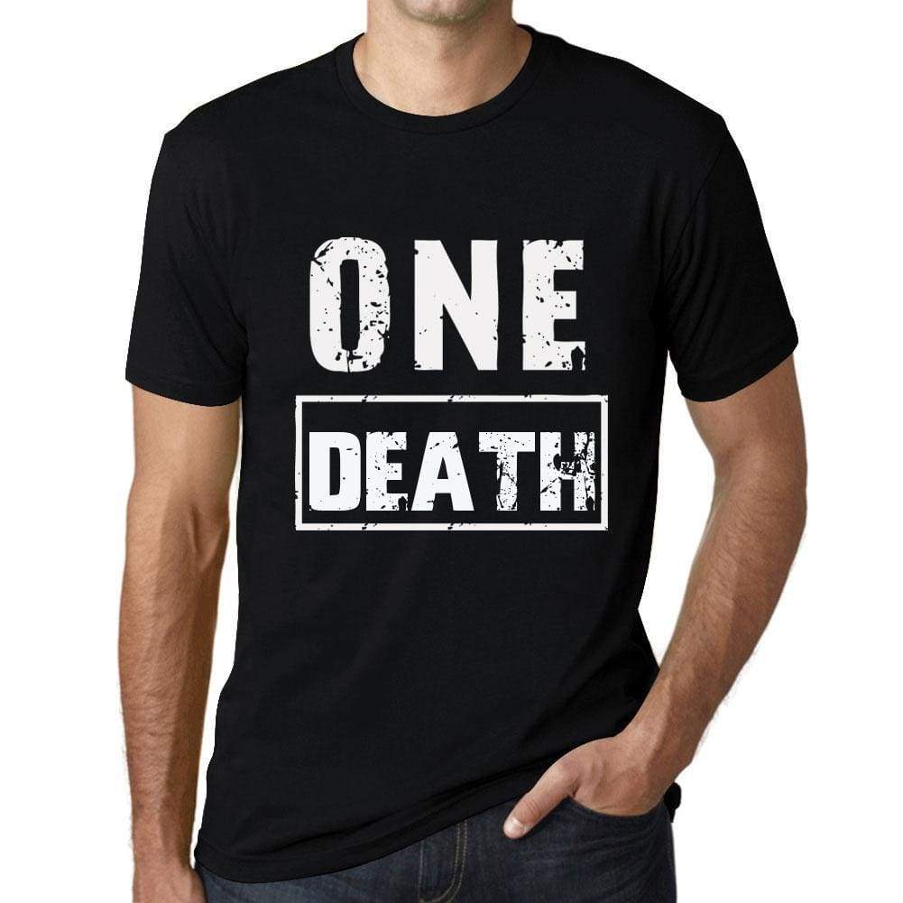 Mens Vintage Tee Shirt Graphic T Shirt One Death Deep Black - Deep Black / Xs / Cotton - T-Shirt