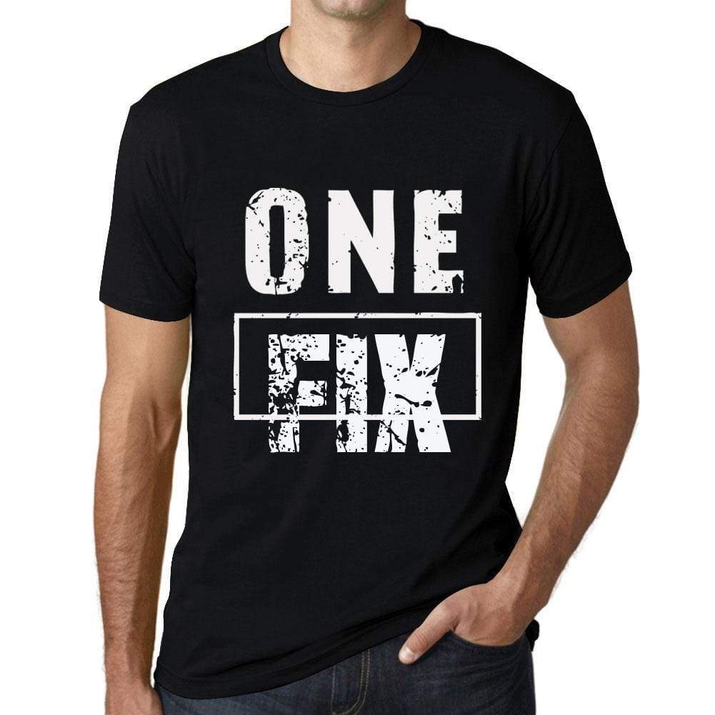 Mens Vintage Tee Shirt Graphic T Shirt One Fix Deep Black - Deep Black / Xs / Cotton - T-Shirt