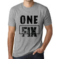 Men's Vintage Tee Shirt Graphic T shirt One FIX Grey Marl