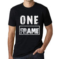 Men's Vintage Tee Shirt Graphic T shirt One FRAME Deep Black