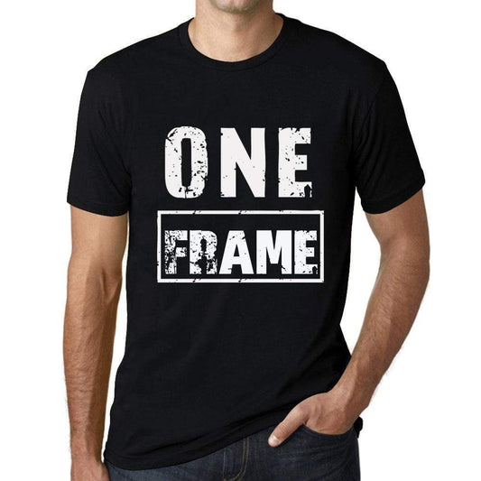 Mens Vintage Tee Shirt Graphic T Shirt One Frame Deep Black - Deep Black / Xs / Cotton - T-Shirt