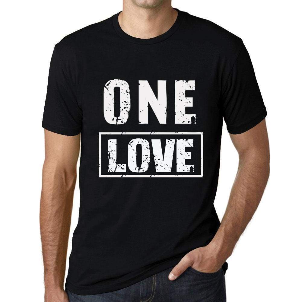 Mens Vintage Tee Shirt Graphic T Shirt One Love Deep Black - Deep Black / Xs / Cotton - T-Shirt