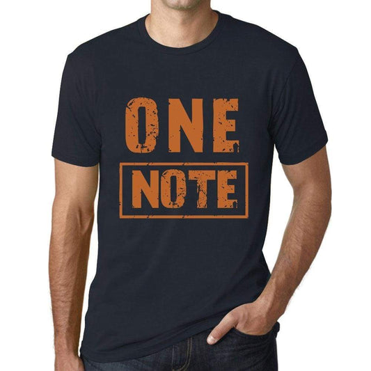 Mens Vintage Tee Shirt Graphic T Shirt One Note Navy - Navy / Xs / Cotton - T-Shirt