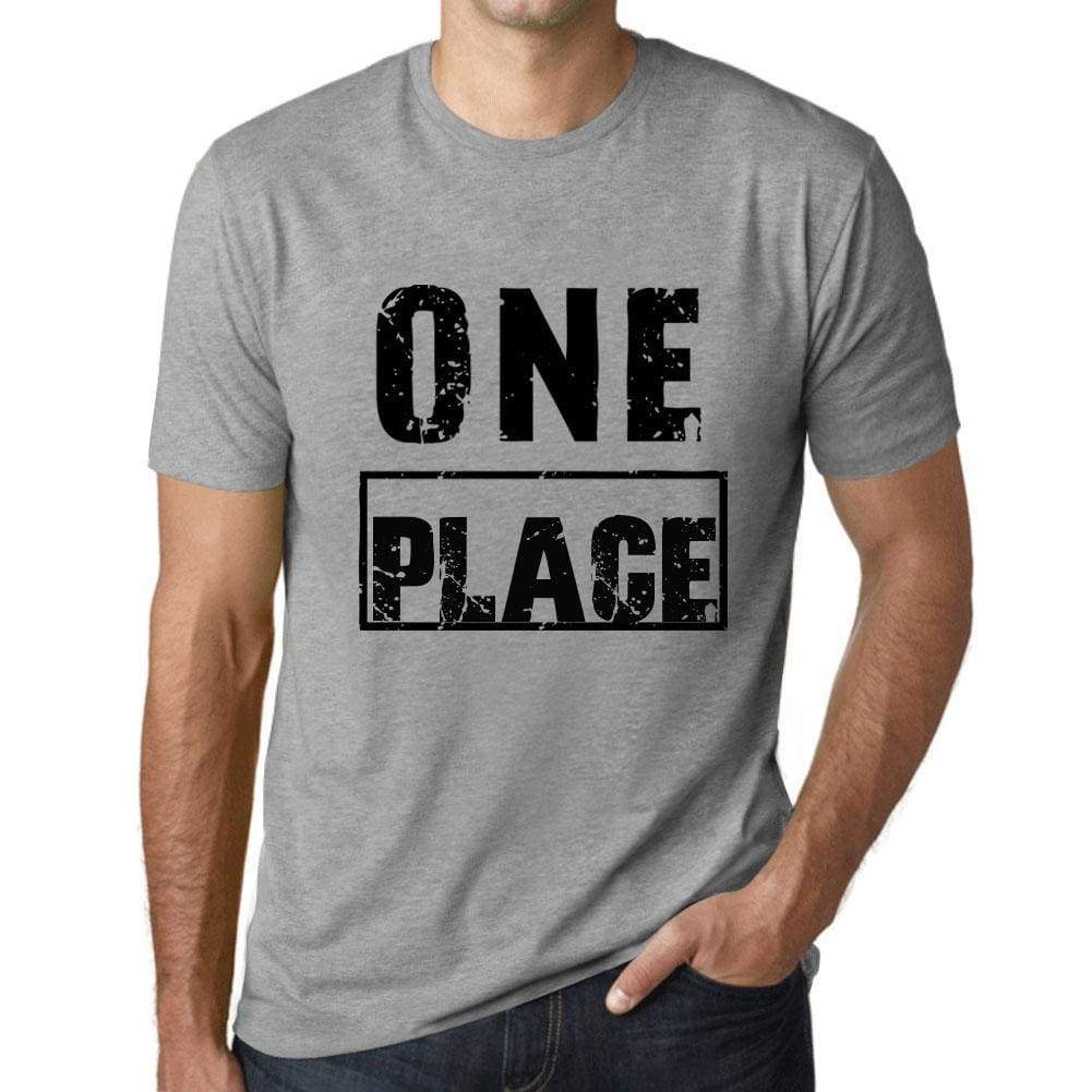 Mens Vintage Tee Shirt Graphic T Shirt One Place Grey Marl - Grey Marl / Xs / Cotton - T-Shirt