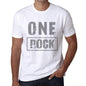 Mens Vintage Tee Shirt Graphic T Shirt One Rock White - White / Xs / Cotton - T-Shirt