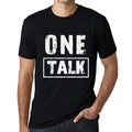 Men's Vintage Tee Shirt Graphic T shirt One TALK Deep Black